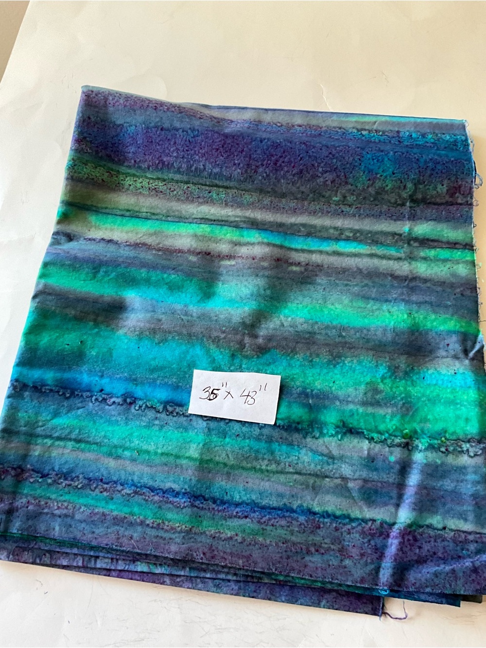 Quilting Sewing Crafts Fabric Lot Tie Dye Blue Green Purple Yellow Cotton - Picture 3 of 6